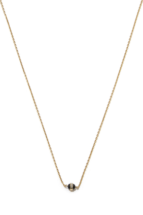 The Single Carbon Necklace, 18k Yellow Gold & Diamonds